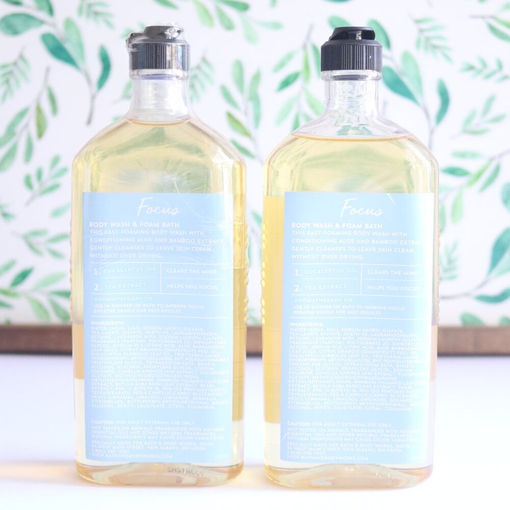 BBW | Focus Eucalyptus & Tea Essential Oil Foaming Body Wash NWT | 10 fl oz - Picture 6 of 9